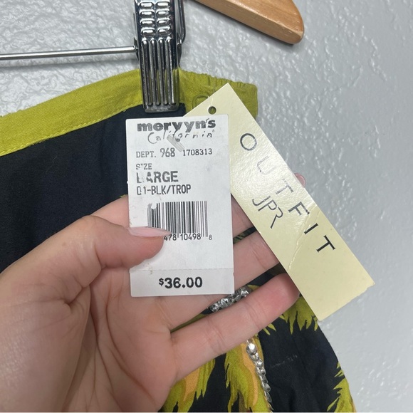 NWT OUTFIT JP sequin tiki tropical skirt sz L - Picture 2 of 5